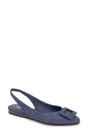 Kenneth Cole Reaction Linton Buckle Slingback Flat in Denim Weave at Nordstrom Rack, Size 5.5