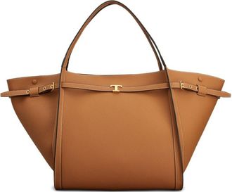 Tod's Brown Logo Medium Tote