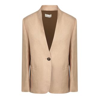 Incotex Dames, Jassen, Beige, Maat: XS Linnen