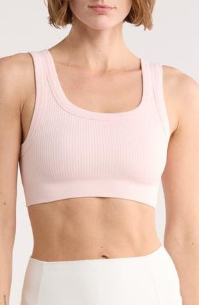 Zella Seamless Square Neck Bra in Pink Crystal at Nordstrom Rack, Size Medium