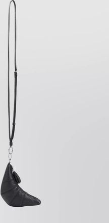 Christophe Lemaire crescent leather necklace strap wallet