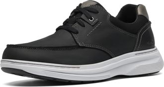 Clarks Mens Craftwell Moc Sneaker, Black Leather, 10.5 Wide