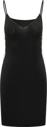 Dsquared2 Black V Neck Sleeveless Midi Dress