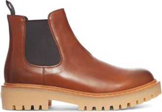 Prada Elastic-panel Leather Chelsea Boots
