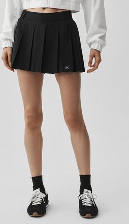 Alo | Rally Tennis Skirt in Black, Size: Medium