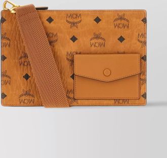 MCM crossbody bag with adjustable strap and front pocket