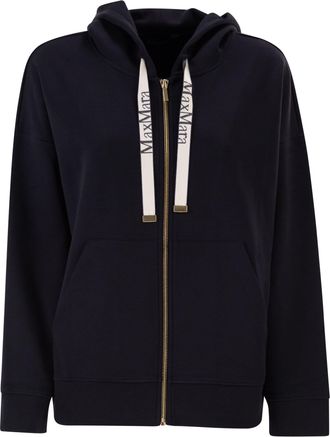 Max Mara Smmjour technisches Jersey-Sweatshirt mit Rei&szlig;verschluss