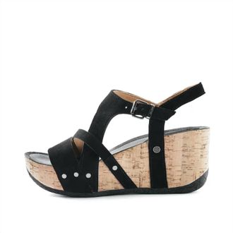 Bussola Womens Finola Wedge Sandals In Nero