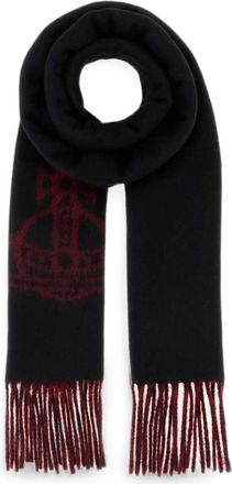 Vivienne Westwood Double Face Fringed Scarf