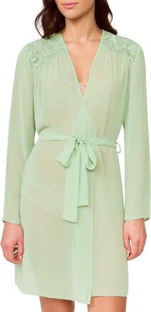 Rya Collection Isles Chiffon Robe in Creme De Menthe at Nordstrom, Size X-Small