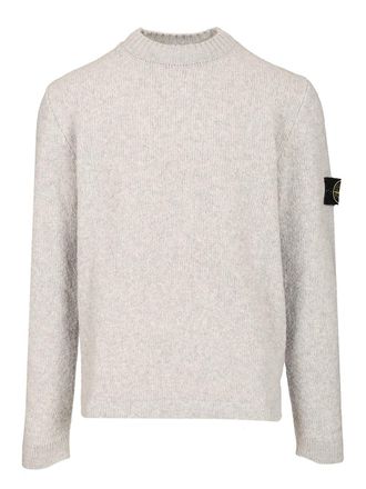 Stone Island Organic Cotton Crew Neck Sweater With English Ribs