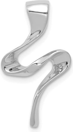 Diamond2Deal 14k White Gold Slide Fits up to 2mm Regular/4mm Fancy or Reversible Omega
