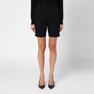 Valentino Black wool bermuda shorts