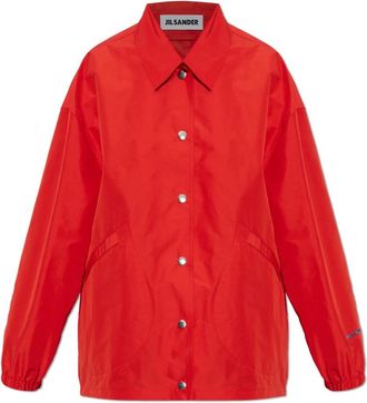 Jil Sander Oversized Jas - Dames - Zomerjassen - Rood - L - Polyester - Jassen