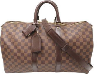 Louis Vuitton Brown Damier Canvas Boston Bag (Pre-Owned)