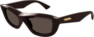 Bottega Veneta Cat-eye Acetaat Zonnebril - unisex - Zonnebrillen - Bruin - 54 MM - Accessoires