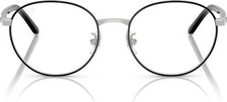 Ray-Ban 53mm Phantos Optical Glasses in Black Silver at Nordstrom