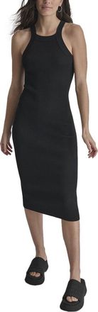 DKNY Dkny Square Neck Rib Midi Dress