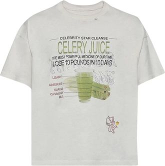 Paly Hollywood Tops, Heren, Beige, S, Round Neck Graphic T-shirt