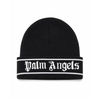 Palm Angels Beanie Z1014 - Dames - Hoeden - Zwart - ONE Size - Katoen - Accessoires