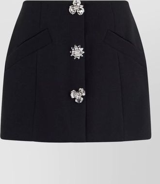 Blumarine short skirt decorative buttons front pockets