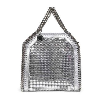 Stella McCartney Falabella Crystal Mesh Mini Bag - Dames - Tassen - Grijs - Maat: ONE Size Katoen