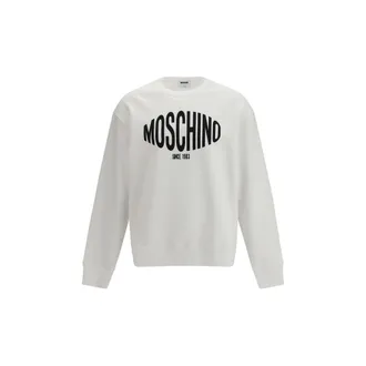 Moschino White Cotton Mens Sweatshirt