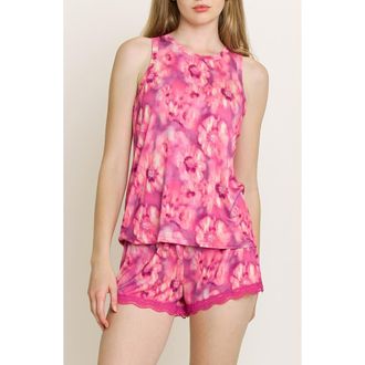 Honeydew Intimates Intimates All American Shortie Pajamas in Magenta Floral at Nordstrom, Size X-Small