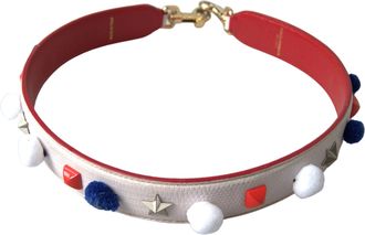 Dolce & Gabbana White Leather Studded Bag Shoulder Womens Strap