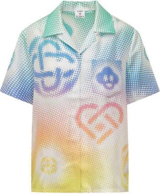 Casablanca All-Over Printed Shirt In Multicolour Silk