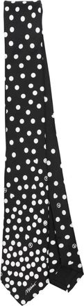 Moschino Cravatta in seta a pois - Nero