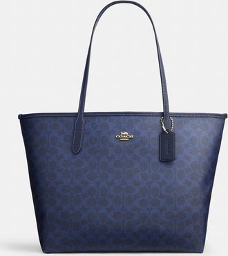Coach City Tote Bag In Signature Canvas