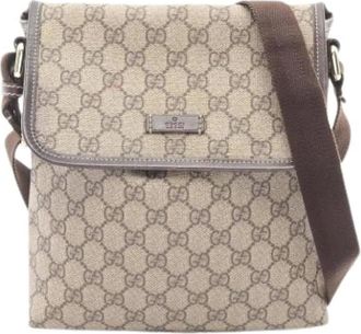 Gucci Pre-owned Cross Body Bags, female, Beige, Size: ONE SIZE Pre-owned Vintage Shoulder Bag