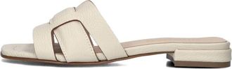Stefano Lauran Witte Zomer Slippers - Dames - Sandalen - Beige - 39 EU - Polyester - Schoenen