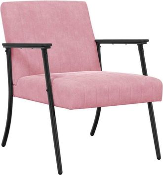 vidaXL Armchair Pink 59 x 75 x 78 cm Velvet vidaXL