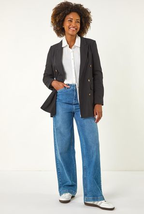 Roman Cotton Double Breasted Collar Jacket