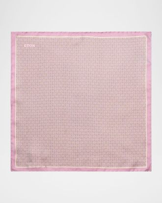 Eton Men & apos;s Geometric Silk Pocket Square