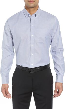 Cutter & Buck Cotton Blend Oxford Shirt in Light Blue at Nordstrom, Size Xxx-Large