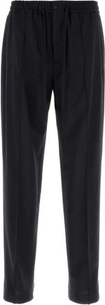 Valentino Garavani Wool Blend Cropped Broeken - Heren - Vrijetijds broeken - Zwart - XL - Wol - Broeken