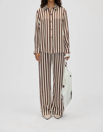 Stine Goya Elasticated Long Pants In Brown