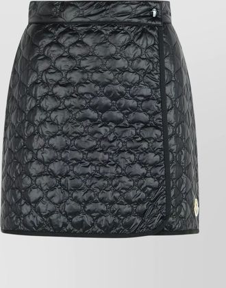 Moncler high-waisted wrap skirt quilted texture