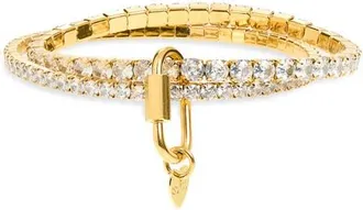 Bracha Elara Cubic Zirconia Stretch Bracelet in Gold at Nordstrom