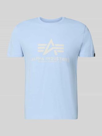 Alpha Industries Alpha Industries T-Shirt mit Label-Detail Modell BASIC in Hellblau, Gr&ouml;&szlig;e XXXL