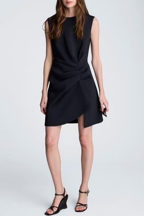 Kenneth Cole Drape Pleated Sleeveless Dress in Black at Nordstrom, Size 14
