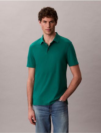 Calvin Klein Mens Supima Cotton Classic Polo Shirt - Bright Green - 2XL