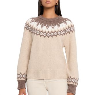 Rag & Bone Beth Fairisle Raglan Sweater In Beige Multi