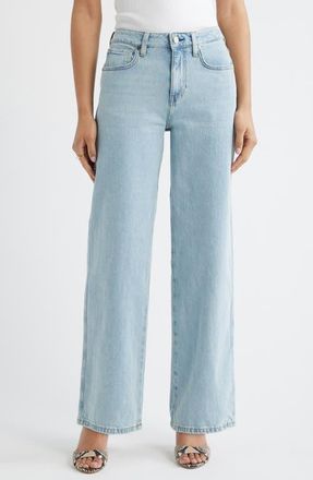 Open Edit Mid Rise Wide Leg Jeans in Logan Wash at Nordstrom, Size 27