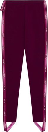GCDS Gcds, Broeken, Dames, Rood, M, Logo Tape Leggings