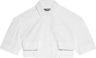 Jacquemus Overhemden, Dames, Wit, M, Katoen, Bari Korte Riem Shirt