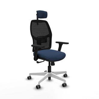 Piqueras y Crespo Sedia Da Ufficio Piqueras Y Crespo Alfera Blu Navy Base Bianca
